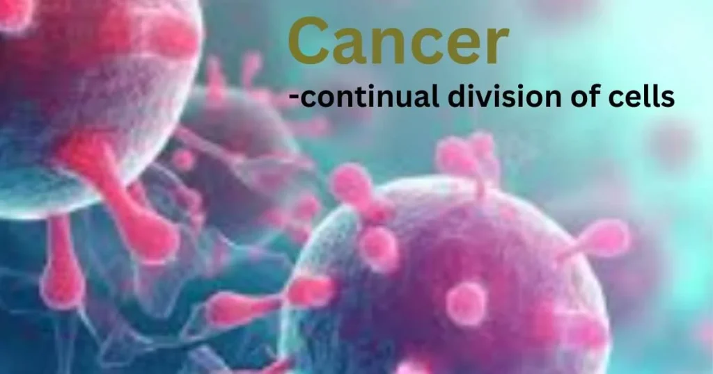 Why hydroponics is bad. Image showing cancer cells and text cancer is continual division of cells.